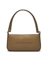 Calvin Klein Jeans Torebka Sculpted Shoulder Pouch25 Mono K60K610679 Brązowy. Brązowe torebki klasyczne damskie Calvin Klein Jeans, z jeansu, bez dodatków. Za 189.99 zł.