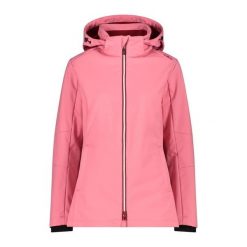 Kurtka damska turystyczna CMP 3A22226. Czerwone kurtki damskie CMP, l, bez wzorów, z softshellu, z kapturem. W wyprzedaży za 349.99 zł.