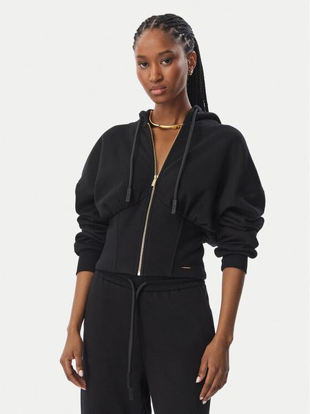 Just Cavalli Bluza 81PAIE22 CF102 Czarny Regular Fit. Czarne bluzy damskie Just Cavalli, m, bez wzorów, bez kaptura. Za 1,179.00 zł.