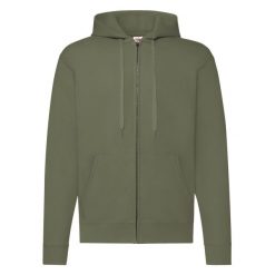 Klasyczna Kurtka Z Kapturem Dla Dorosłych Unisex. Zielone kurtki damskie Fruit of the Loom, xl, bez wzorów, z kapturem. Za 136.99 zł.