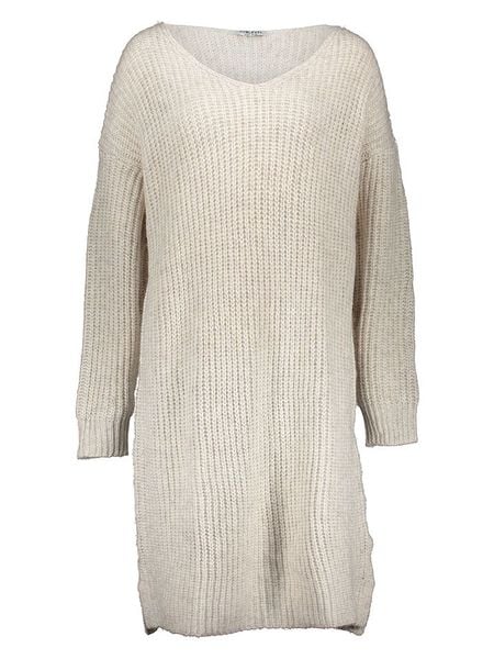 Sublevel Sukienka w kolorze kremowym rozmiar: M. Brązowe sukienki damskie Sublevel, bez wzorów, ze splotem, bez ramiączek. Za 74.28 zł.