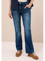 Cecil Dżinsy - Bootcut fit - w kolorze granatowym rozmiar: W31/L32. Niebieskie jeansy damskie Cecil, z podwyższonym stanem. Za 158.47 zł.