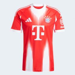 Koszulka piłkarska ADIDAS Bayern Monachium 25/26 domowa. Bluzki damskie Adidas, l, bez wzorów, bez kołnierzyka, bez ramiączek. Za 459.99 zł.