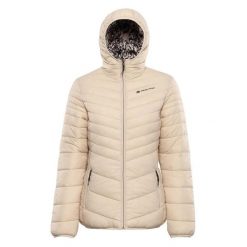 Damska kurtka z kapturem Alpine Pro Eroma. Brązowe kurtki damskie Alpine Pro, bez wzorów, z puchu, z kapturem. Za 319.00 zł.