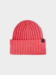 4F Czapka zimowa damska - czerwona S. Czerwone czapki damskie 4F, na zimę, bez wzorów, z elastanu. Za 69.99 zł.