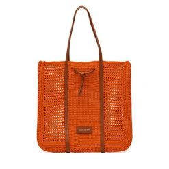 Torebka Gianni Chiarini. Pomarańczowe shopper bag Gianni Chiarini, bez wzorów, bez dodatków. Za 349.99 zł.