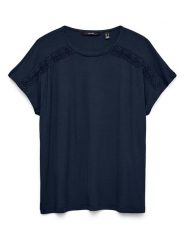 Vero Moda Bluzka w kolorze granatowym rozmiar: M. Niebieskie bluzki damskie Vero Moda, m, bez wzorów, z wiskozy, klasyczne, bez kołnierzyka, bez ramiączek. Za 74.28 zł.