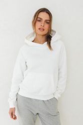 BLUZA RITA ECRU S - Flawless. Bluzy damskie Flawless, na zimę, l, bez wzorów, z bawełny, bez kaptura. Za 339.00 zł.