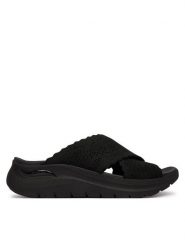 Skechers Klapki Arch Fit 2.0 164079/BBK Czarny. Czarne klapki damskie Skechers, bez wzorów, z materiału, bez obcasa, bez zapięcia. Za 289.99 zł.