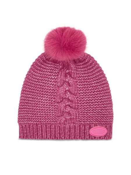Guess Czapka AW9975 WOL01 Różowy. Czerwone czapki damskie Guess, na zimę, z aplikacjami. Za 99.99 zł.