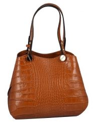 ORE10 Skórzana torebka "Vestar" w kolorze jasnobrązowym - 21 x 26 x 10 cm rozmiar: onesize. Brązowe torebki klasyczne damskie ORE10, z materiału, przez ramię, bez dodatków. Za 304.99 zł.