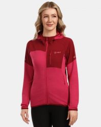 Damska bluza funkcyjna Kilpi MEMPHIS-W. Czerwone bluzy damskie Kilpi, bez wzorów, z materiału, bez kaptura. Za 473.69 zł.