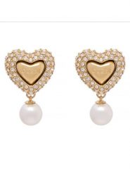 Guess Kolczyki JUBE06 006JW Złoty. Żółte kolczyki damskie Guess, ze stali. Za 252.99 zł.