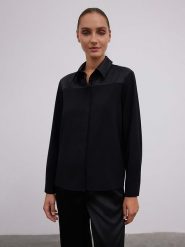 BGN Koszula w kolorze czarnym rozmiar: 40. Czarne koszule damskie BGN, bez wzorów, bez kołnierzyka, bez ramiączek. Za 121.99 zł.