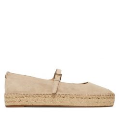 Espadryle LAUREN RALPH LAUREN. Brązowe espadryle damskie Lauren Ralph Lauren, bez wzorów, bez obcasa. Za 689.99 zł.