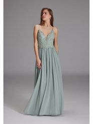 SWING Sukienka w kolorze jasnozielonym rozmiar: 40. Zielone sukienki damskie Swing, bez wzorów, bez ramiączek. Za 347.99 zł.