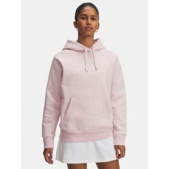 Bluza Damska Nierozpinana Z Kapturem Under Armour Rival Fleece Hoodie. Czerwone bluzy damskie Under Armour, bez wzorów, z kapturem. Za 239.99 zł.