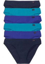 Figi (6 par). Fioletowe figi bonprix, z aplikacjami. Za 62.99 zł.