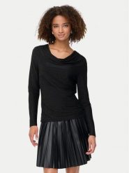 ONLY Bluzka Rich 15360265 Czarny Regular Fit. Czarne bluzki damskie Only, s, bez wzorów, z syntetyku, bez kołnierzyka, bez ramiączek. Za 79.99 zł.