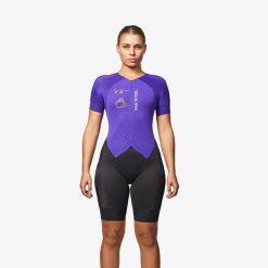 Kombinezon triathlonowy damski Van Rysel Trifonction LG na długi dystans. Czarne kombinezony damskie VAN RYSEL, l, bez wzorów, z materiału, sportowe, bez kołnierzyka, bez ramiączek, długie. Za 409.99 zł.