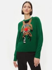 ONLY Sweter 15302956 Zielony Regular Fit. Zielone swetry klasyczne damskie Only, l, z syntetyku, bez kołnierzyka. Za 129.99 zł.