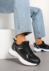 Czarne Sneakersy z Siateczką na Piankowej Podeszwie Vallexia. Czarne obuwie sportowe damskie Born2be, z jeansu, bez zapięcia. Za 99.99 zł.
