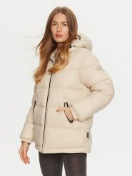 Napapijri Kurtka zimowa A-Box Logo NP0A4HZ2 Beżowy Regular Fit. Brązowe kurtki damskie Napapijri, na zimę, m, bez wzorów, z syntetyku, bez kaptura. Za 769.99 zł.