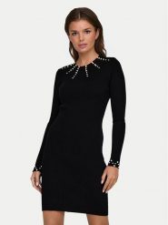 ONLY Sukienka dzianinowa Ida 15334548 Czarny Slim Fit. Czarne sukienki damskie Only, bez wzorów, z dzianiny, bez ramiączek. Za 109.99 zł.