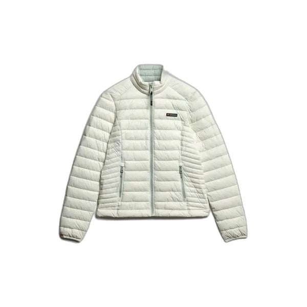 Damska kurtka puchowa Superdry. Białe kurtki damskie Superdry, na zimę, l, bez wzorów, z puchu, bez kaptura. Za 396.10 zł.