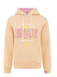 Zwillingsherz Bluza "Enjoy" w kolorze brzoskwiniowym rozmiar: XXL. Pomarańczowe bluzy damskie Zwillingsherz, xxl, bez wzorów, z kapturem. Za 208.99 zł.