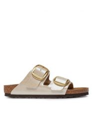 Birkenstock Klapki Arizona 1020021 Biały. Białe klapki damskie Birkenstock, bez wzorów, ze skóry, bez obcasa, bez zapięcia. Za 539.99 zł.