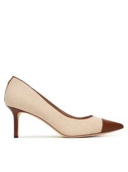 LAUREN RALPH LAUREN Szpilki 802P10395003 Beżowy. Brązowe szpilki damskie Lauren Ralph Lauren, bez wzorów, z materiału, bez obcasa, na szpilce, bez zapięcia. Za 729.99 zł.