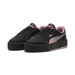 Damskie sneakersy Carina Mia Satin Princess PUMA Black Poised Pink. Czarne obuwie sportowe damskie Puma, bez zapięcia, tenisowe. Za 329.00 zł.