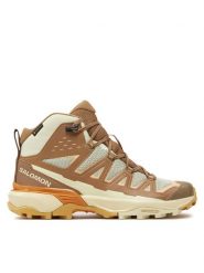 Salomon Trekkingi X Ultra 360 Edge Mid Gore-Tex L47462700 Brązowy. Brązowe obuwie trekkingowe damskie Salomon, z gore-texu, bez zapięcia. Za 659.99 zł.