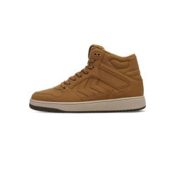 Sneakersy Hummel St. Power Play Mid Tex. Brązowe obuwie sportowe casual damskie Hummel, bez zapięcia. W wyprzedaży za 359.30 zł.