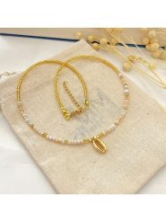 Atelier MIU Pozłacany naszyjnik - dł. 38 cm rozmiar: onesize. Brązowe naszyjniki damskie atelier MIU, z perłą, pozłacane. Za 66.47 zł.