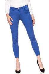 SPODNIE WRANGLER DAMSKIE SKINNY CROP TURKISH SEA W28MHL291 112128460. Niebieskie rurki damskie Wrangler, bez wzorów, z materiału. W wyprzedaży za 89.99 zł.