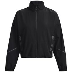 Damska kurtka wodoodporna Under Armour Unstoppable. Czarne kurtki damskie Under Armour, s, bez wzorów, z materiału, z kapturem. Za 602.00 zł.