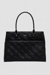 GUESS Czarna damska podróżna torebka Adelasia. Czarne shopper bag Guess, bez dodatków. W wyprzedaży za 409.99 zł.