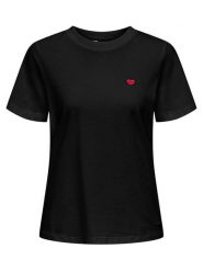 JDY Koszulka w kolorze czarnym rozmiar: M. Czarne koszulki damskie JDY, m, bez wzorów, z bawełny, bez kołnierzyka, bez ramiączek. Za 66.45 zł.