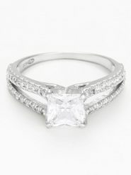 OR ÉCLAT Złoty pierścionek "La Merveilleuse" z cyrkoniami rozmiar: 62. Szare pierścionki damskie Or Éclat, z cyrkonią, złote. Za 1,435.99 zł.