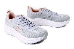 Rieker W4101-41 grey, półbuty damskie. Szare półbuty damskie Rieker, na lato, bez wzorów, bez obcasa, bez zapięcia. Za 399.90 zł.