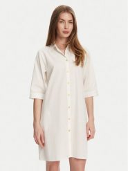 Selmark Sukienka koszulowa BM033 Écru Relaxed Fit. Sukienki damskie Selmark, bez wzorów, z bawełny, bez ramiączek. Za 139.99 zł.