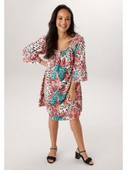 Aniston Sukienka w kolorze jasnoróżowo-turkusowym rozmiar: 52. Różowe sukienki damskie Aniston, bez wzorów, z wiskozy, bez ramiączek. Za 217.99 zł.