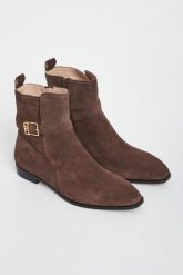 Botki damski zamszowe LIU JO. Botki damskie Liu Jo, z zamszu, bez obcasa, bez zapięcia. Za 899.00 zł.