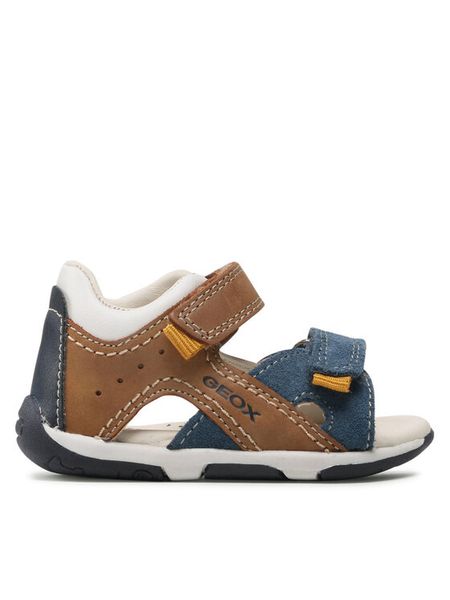 Geox Sandały B S.Tapuz B. A B250XA 0CL22 C5GF4 Brązowy. Brązowe sandały chłopięce Geox, ze skóry, bez zapięcia. Za 259.99 zł.