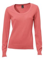 Heine Sweter w kolorze koralowym rozmiar: 44. Czerwone swetry klasyczne damskie Heine, z bawełny, bez kołnierzyka. Za 78.99 zł.