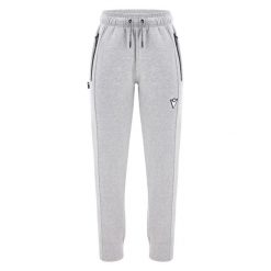Damskie spodnie dresowe Macron FCE Simo. Szare spodnie sportowe damskie Macron, bez wzorów, z dresówki. W wyprzedaży za 301.65 zł.