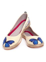 Goby Espadryle w kolorze kremowym rozmiar: 41. Brązowe espadryle damskie Goby, bez wzorów, bez obcasa. Za 189.29 zł.