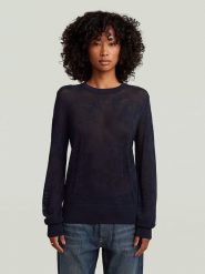G-Star Sweter w kolorze granatowym rozmiar: S. Niebieskie swetry klasyczne damskie G-Star, s, bez kołnierzyka. Za 164.95 zł.